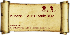Muncsilla Nikodémia névjegykártya